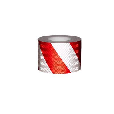 Red and White Reflective Safety Tape