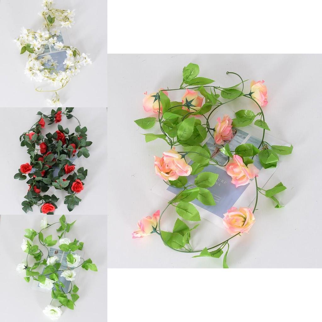 Rose Flower Garland With Silk Flowers For Wedding Decor And Outdoor Events