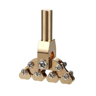 Brass Guitar Fret Press Tool Adaptive Design Suitable for Fingerboard Repair with Nonslip Grooves and Detachable Head