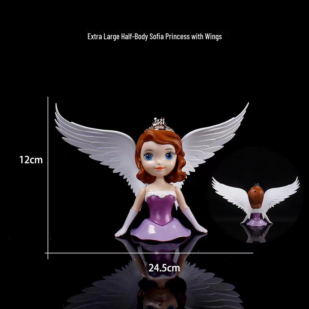 Electric Rotating Light-Up Princess: Snow White, Elsa with Wings, Sophia & Cinderella