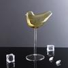 Handcrafted Champagne Flutes Bird Shape Cocktail Glass, Lead-Free Borosilicate Glass Martini Goblet Cup, Clear Tropical Themed Cups Elegant