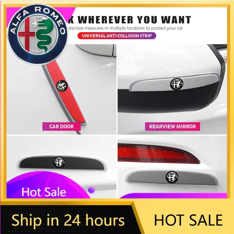 Adesivos para Carro Para Alfa Romeo 4 Peças Adesivo de Espelho de Carro Tira Anti-Colisão Lateral da Porta Decalques Para Alfa Romeo 159 Giulietta Giulia 14