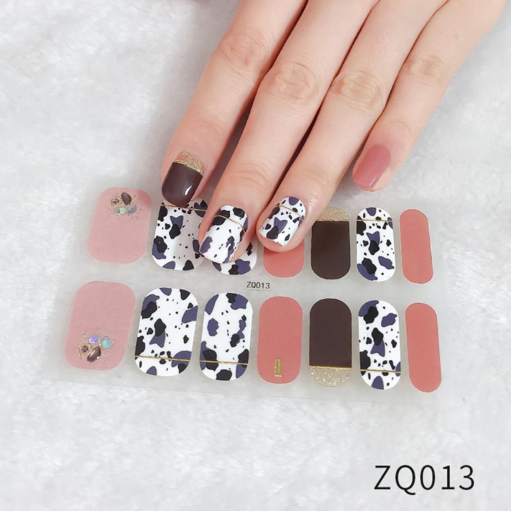 Whitening Three-dimensional Nail Sticker Full Sticker Waterproof Nail Patch Advanced Sense Simple Wind Nail Polish Glue