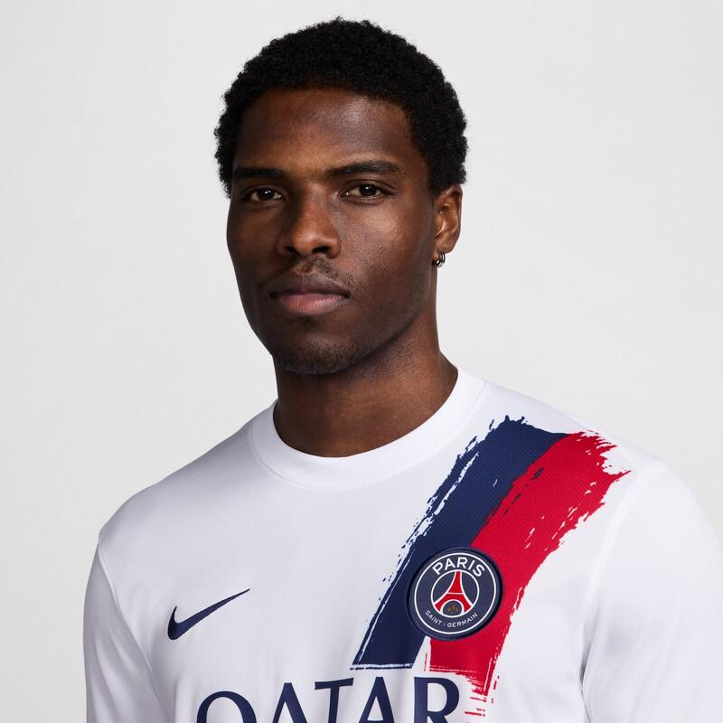 Nike Dri-Fit SS24 PSG M NK DF JSY SS STAD AW Paris Saint-Germain Series Brand Logo Logo Short Sleeve Round Neck Football Jersey Unisex White