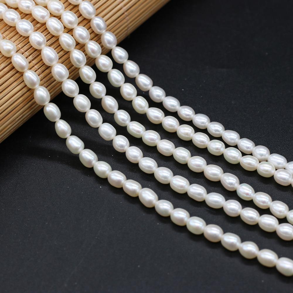 1 Sträng DIY Risformade Pärlor 2-7mm För Smyckestillverkning DIY Halsband Armband Örhängen Tillbehör Kedja 36cm