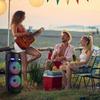 Bluetooth-Compatible Speaker Loud Boombox with Double Subwoofer Deep Bass Lights Outdoor Speaker Support USB/TF/AUX/FM/BT/MIC