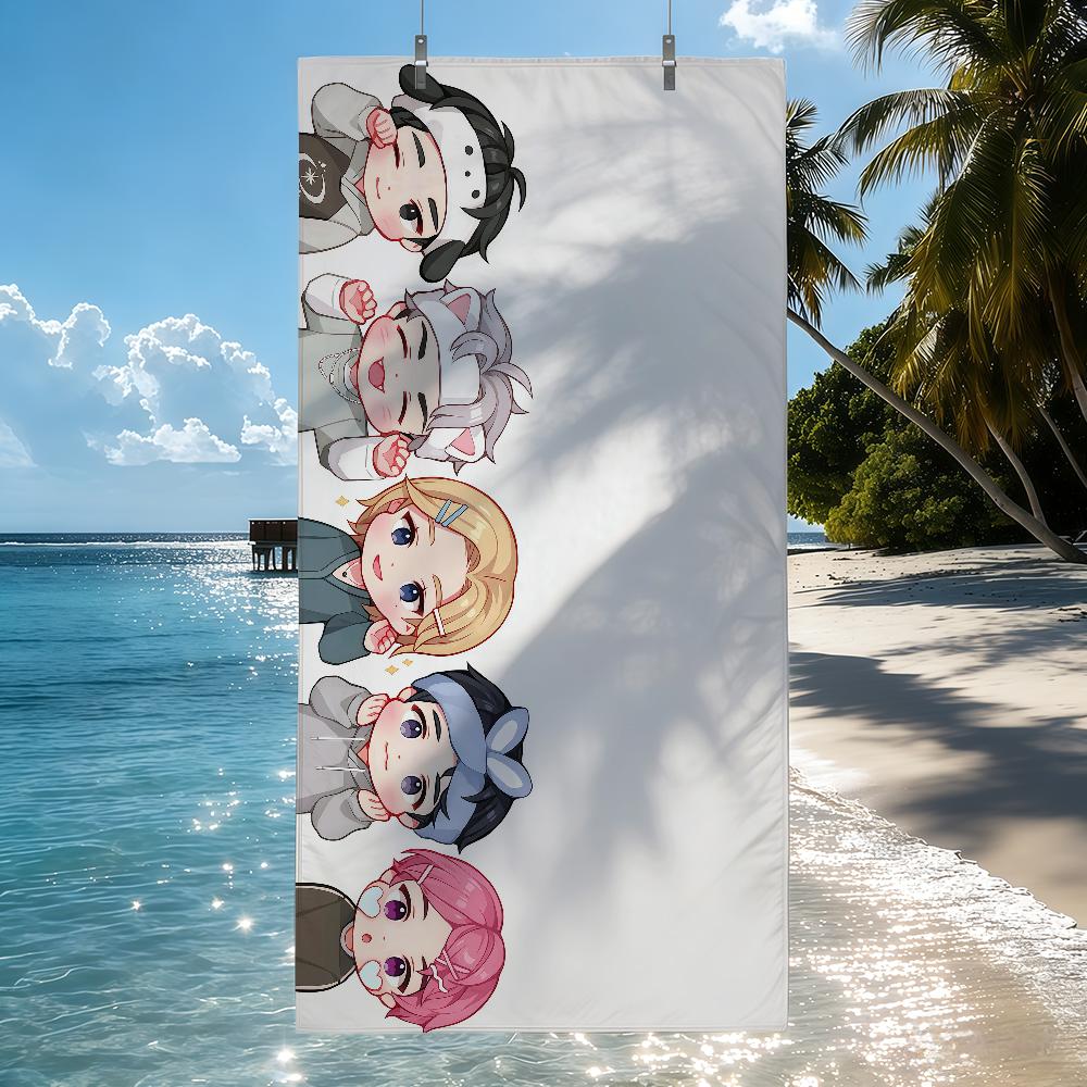 K-Kpop P-Plave Cartoon Anime Towel Quick Drying Beach Towels Are Suitable For Swimming Pools Camping Yoga And The Gym