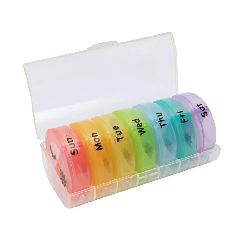1PC Weekly Pill Organizer Tablet Containe with Waterproof Secret Compartments 7 Days Daily Pill Box for Medicine Drug Case