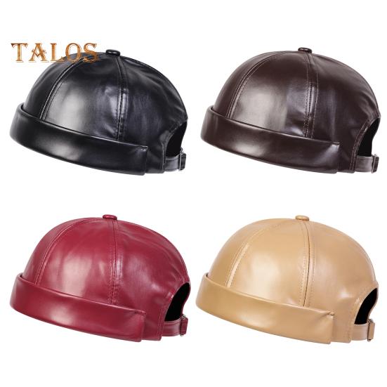 Klobouk Dome Velký Obvod Hlavy Elastický Klobouk Lebka Prodyšný Měkký Pohodlný Jednobarevný Faux Kůže Klobouk pro Muže ve Středním Věku