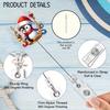 8-Piece Christmas Penguin Badge Reel Set - Retractable Flashing Santa Name Tag Clips for Nurses, Doctors, and Teachers.
