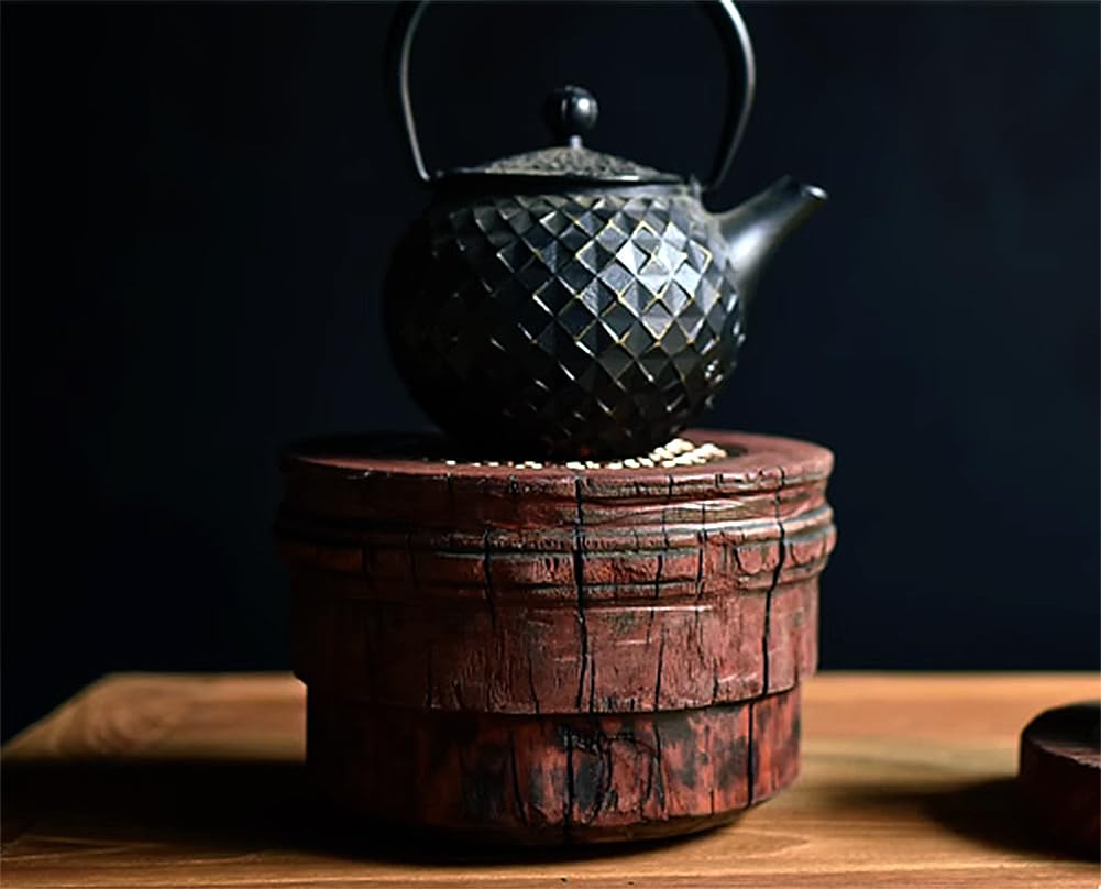 HwaGui Nambu Ironware Iron Kettle, Teapot, Stylish, IH Compatible, Iron Supplement, Iron Kettle, Teapot with Whisk for Scattered Tea, 1000ml (Diamond)