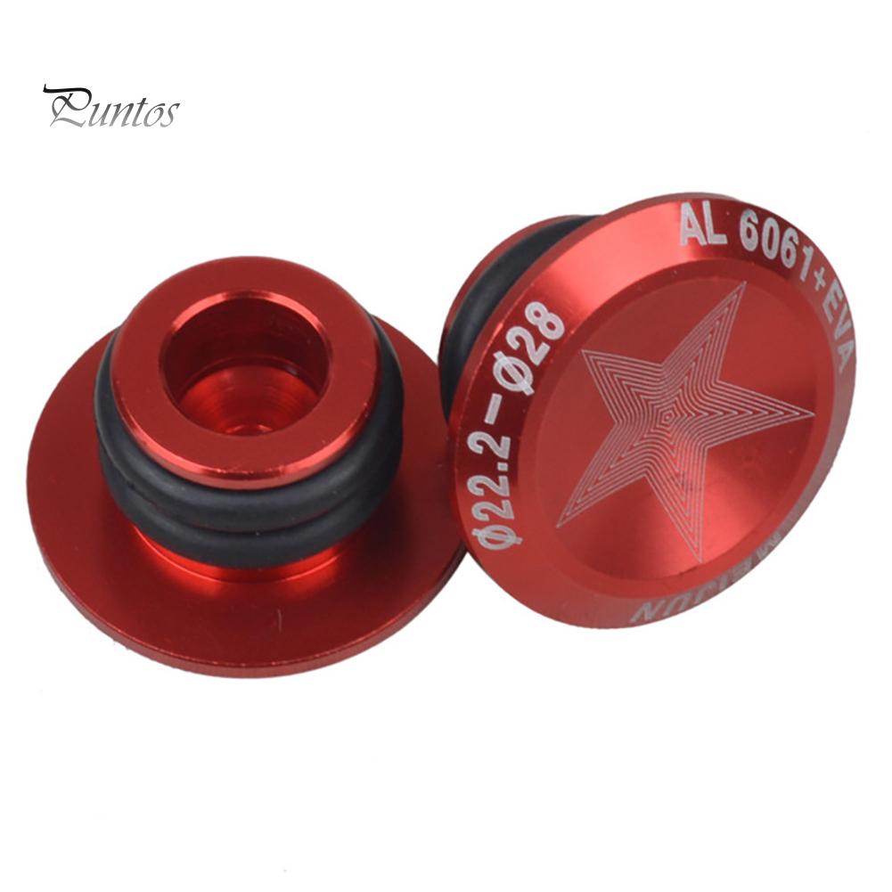 Puntos Aluminum Alloy 2Pcs Mountain Bicycle Bike Cycling Handlebar Grips Plug Bar Ends