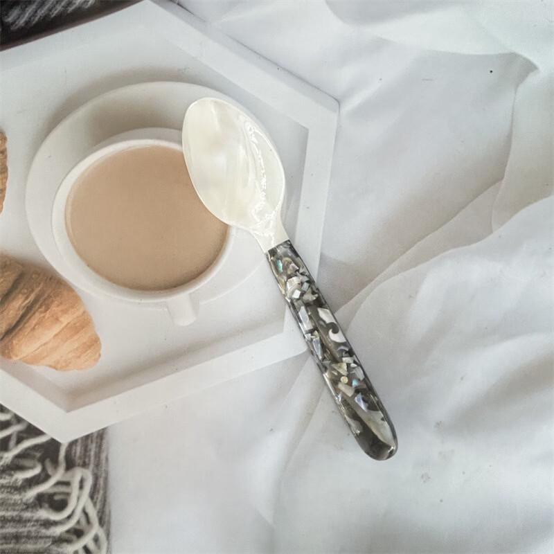 Abay Floral Shell Long Handle Coffee & Dessert Spoons