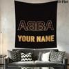 Custom Name ABBA Wall Tapestry Aesthetic Wall Hanging Printed Fabric Blanket Decorative Tapestries for Bedroom Living Room Home Decor
