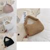 Stylish And Chic Women's Black White Pink Khaki Plush Shoulder Bag For Fall Season