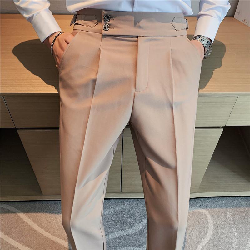 Naples Men's Loose Straight-Leg Trousers - 2025 Spring/Autumn Casual Korean Style, Trendy Business Pants