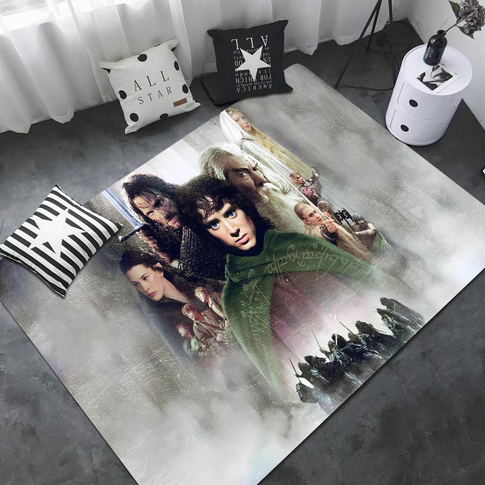 L-Lords Game Rings Hallway Carpet Retro Multiple Choice Living Room Kitchen Rug Non-Slip Welcome Rug