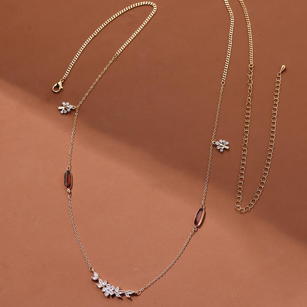 

Wish Snowflake White Diamond Edge White Tree Waist Chain Simple Personality Waist Chain