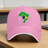 Brazil Map Brazilian Flag Brasil Brasilian Brazilian Pride Sun Baseball Cap Summer Unisex Women  Trucker Hat  Camping Snapback Cap