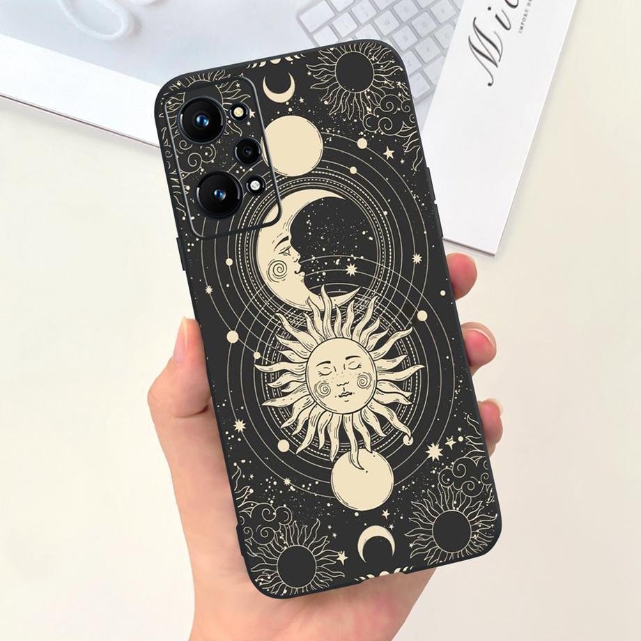 Phone Case For Realme GT Neo2 5G Soft Silicone Coque Funda Cute Cat Moon Night Painting Cover For OPPO Realme GT Neo 2 GTNEO2