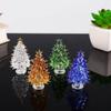 Light Luxury 3D Crystal Tree Figurine Cute Handmade Christmas Tree Miniature Exquisite Tree Statue Home Decor