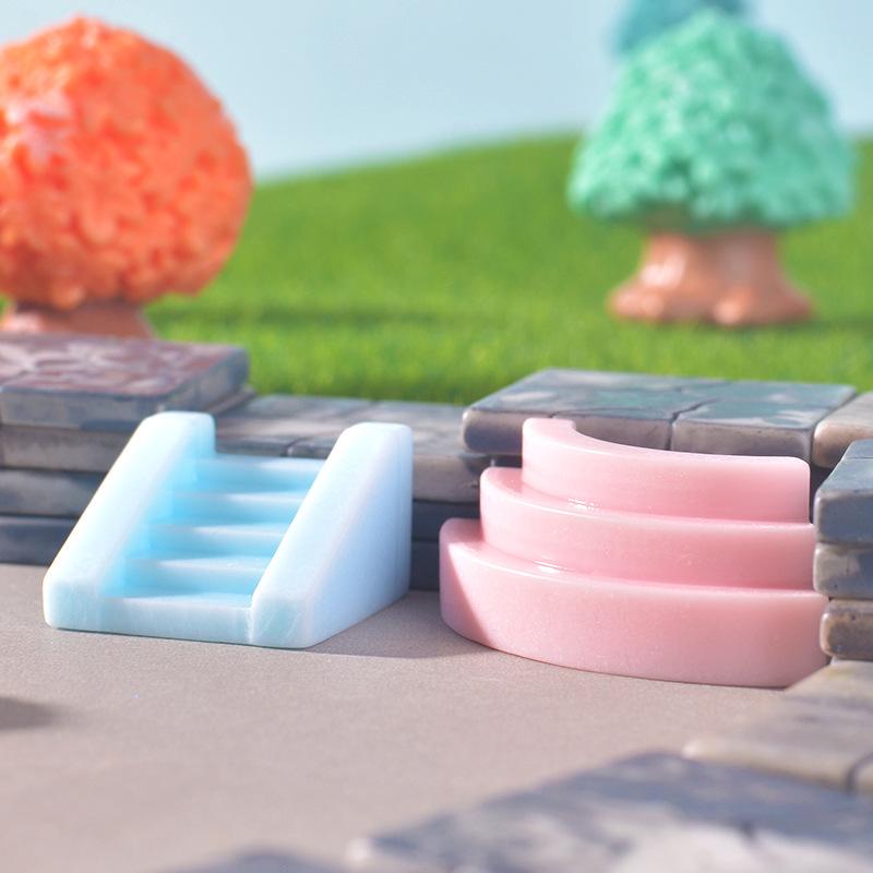 Mini Decorative Items Simulate Ancient-style Stone Staircase Garden Bonsai and Resin Handicrafts