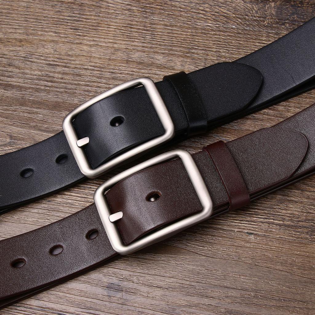 Gürtel Herren Minimalistisch Leichter Luxus Business Echtes Rindsleder Oberfläche Mode Lässig Allround Jugend Formelle Kleidung Anzughose Gürtel