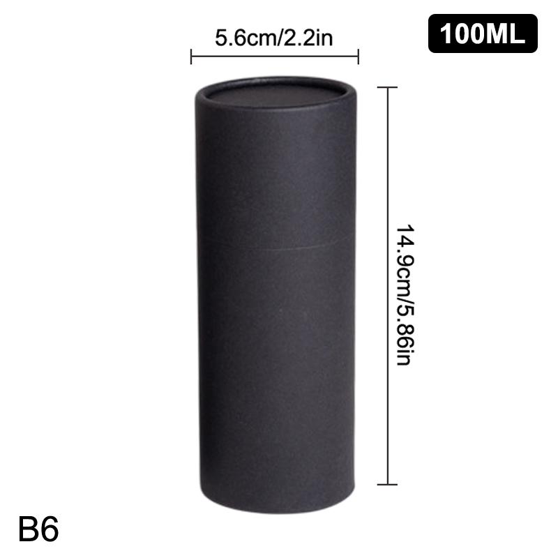 1Pcs Empty Thick Round Cowhide Empty Paper Tube Essential Oil Roller Bottle Packaging Box For Oil Perfume Container