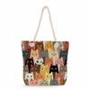Cartoon Cat Group Print Thick Rope Single-shoulder Beach Bag 7253 KTB
