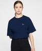 GRAVER [Unisex] Yellow Boots Puppy Embroidered Short Sleeve T-Shirt_Navy