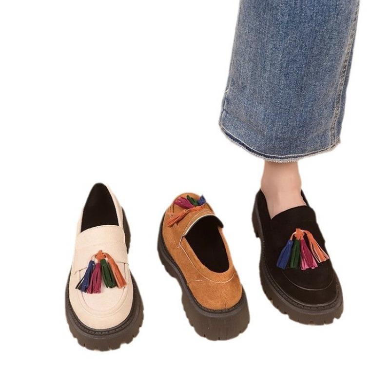 Women's Shoes  New Women's British Style Thick Sole Shoes Office Ladies Light Casual Designer Shoes Loafers Zapatos De Mujer