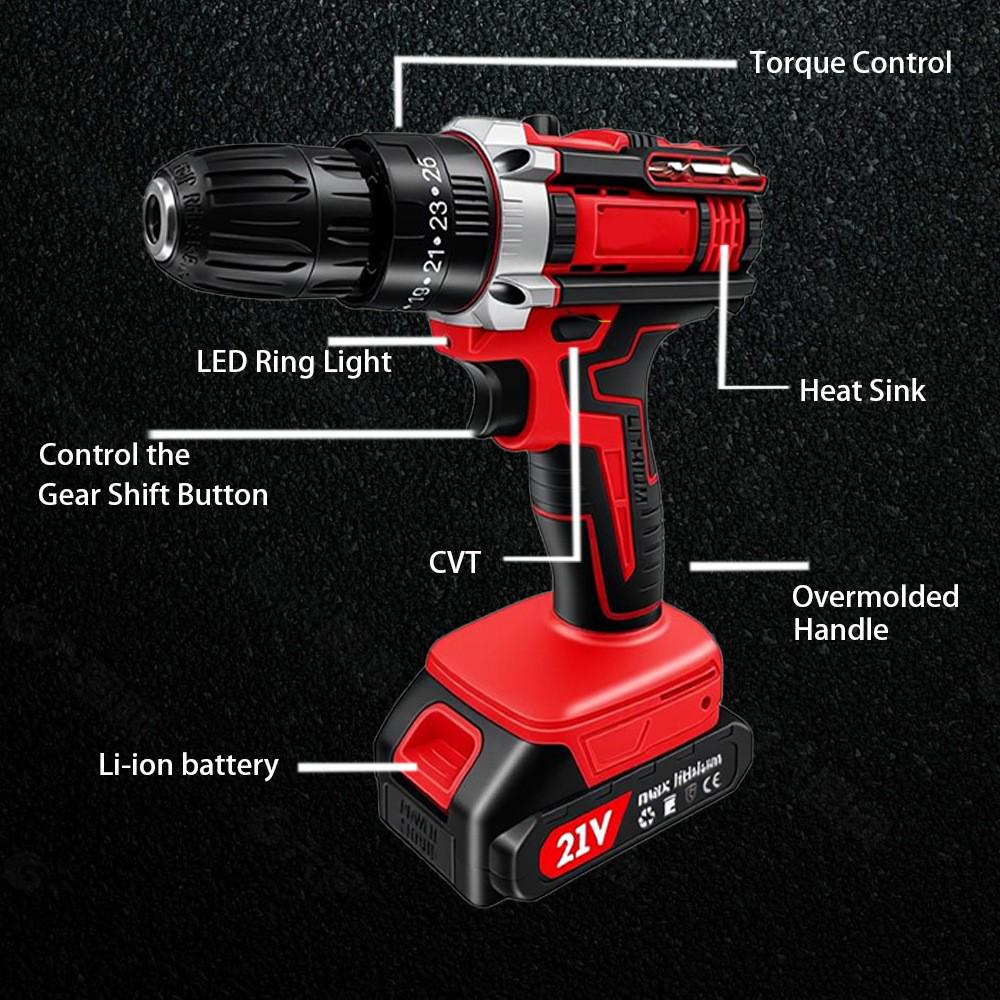 Portable Rechargeable Multi-Functional Hand Drill for Home Use