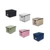 Collapsible Storage Container with Lids for Bathroom And Home Organization of Towels Clothes Books