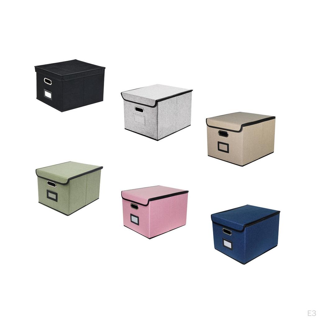 Collapsible Storage Container with Lids for Bathroom And Home Organization of Towels Clothes Books