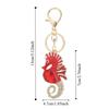 Exquisite Ocean Seahorse Keychain Rhinestone Bag Pendant Fashion Car Key Ring  Female Decoration