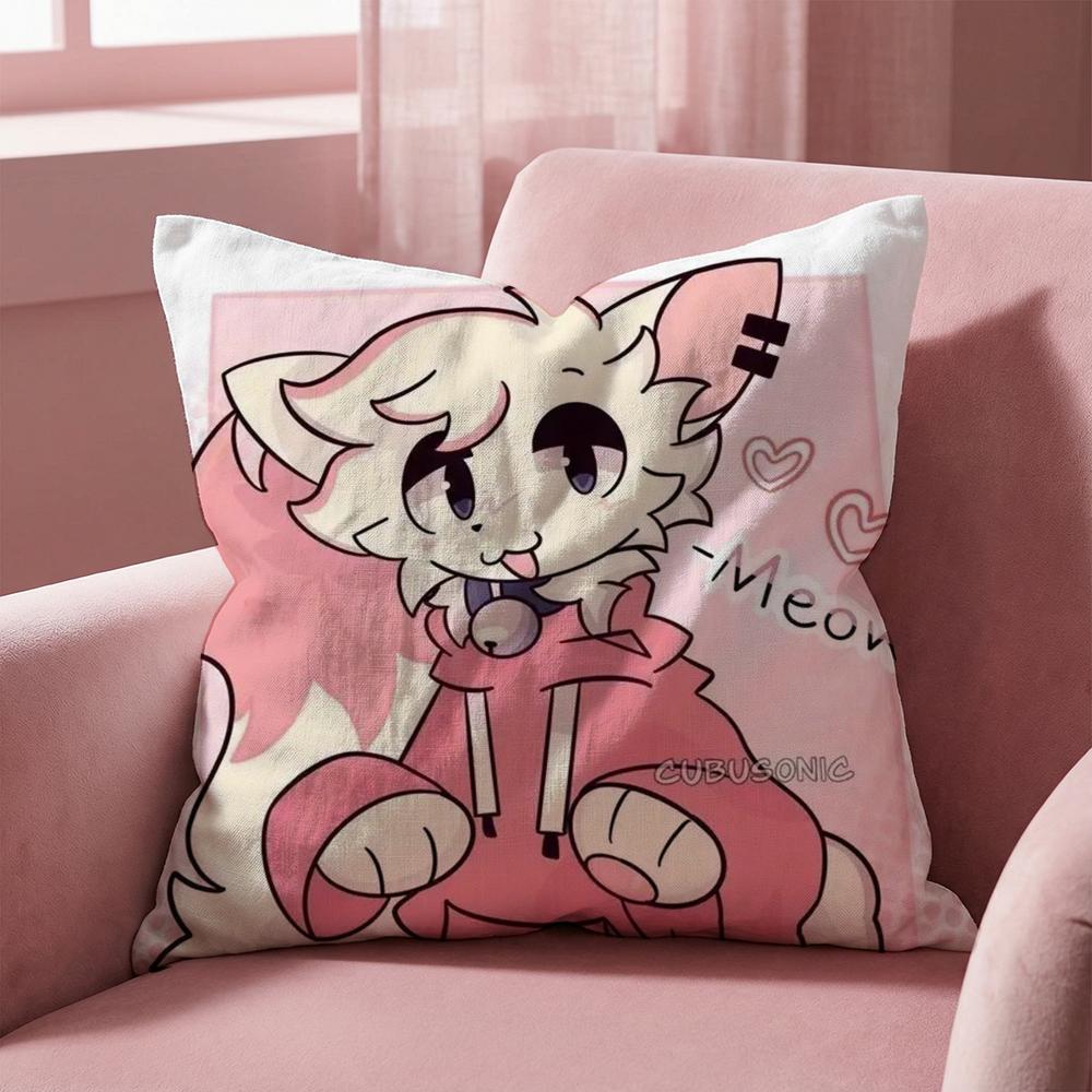 B-Boykisser Silly Cat Cute Cushion Cover Multi-Scene Pillow Cover for Home & Car - Reversible, Soft & Durable for Daily Use