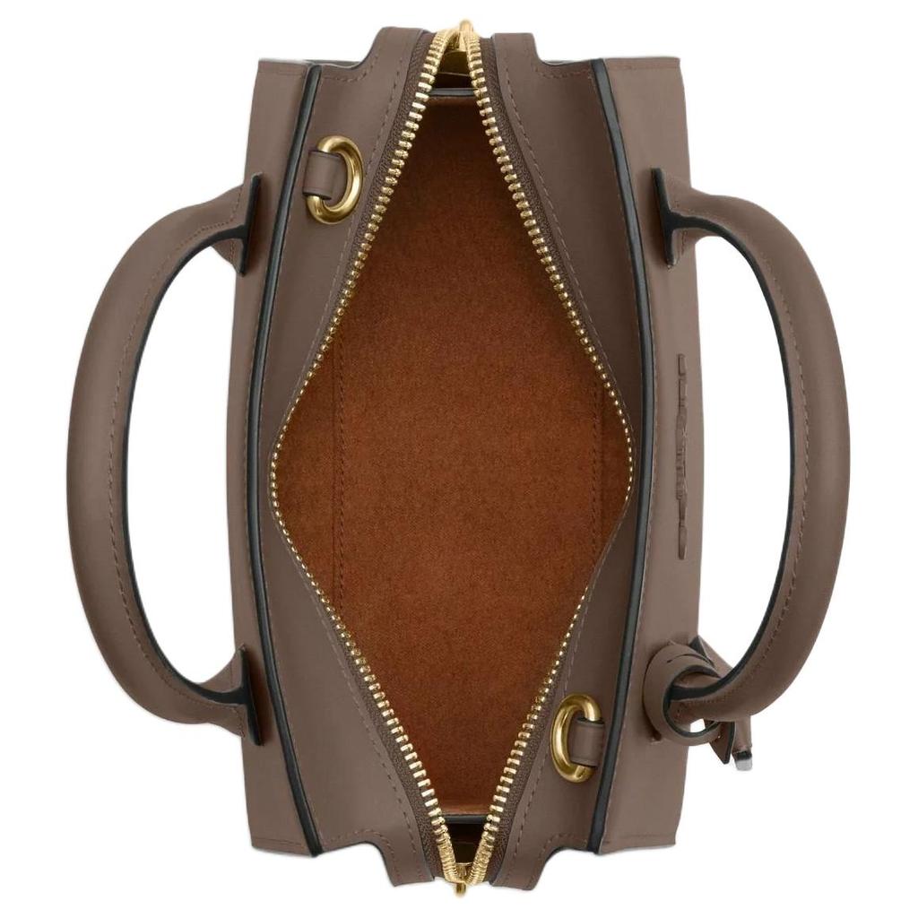 Coach Andrea Carryall 22 Logo Zip Closure Refined Calfskin Shoulder Crossbody Tote Bag Small Women tote bags Brown CP081-IMV2R