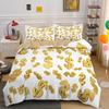 3D Modern Bedding Set Dollar Motif Printed Duvet Cover Vivid Comforter Cover 3 Pieces Money Maths Pattern Funny Soft Bed Set