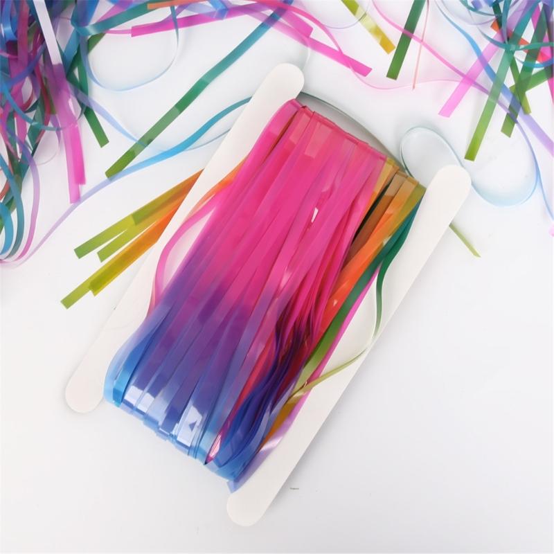 2 Stück PET Quasten Girlanden zur Partydekoration Einfache Aufbauten Sortierte Farbe Lametta Metallischer Vorhang für Heimfeier