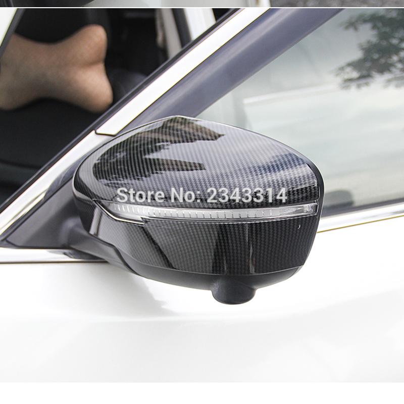 For Nissan Serena E-power C27 2017- Car Accessories ABS Chrome/Carbon Mirror Cover Mirror Cover Side Mirror Rain Eyebrow