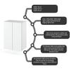 Wall-hung bathroom cabinet white 40 cm bathroom column bathroom furniture
