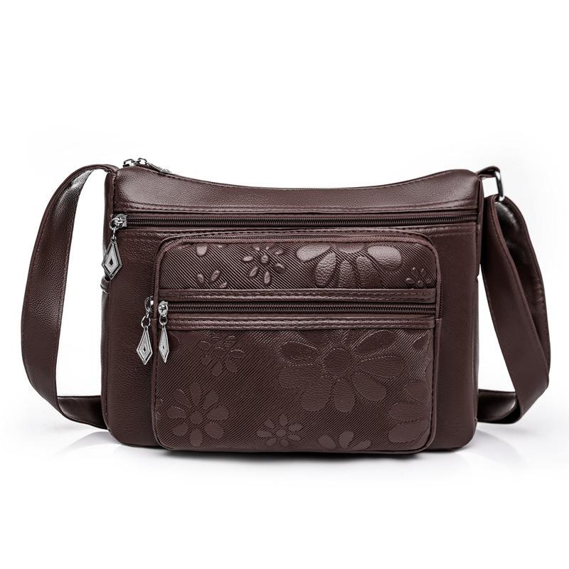 

Літня жіноча модна річна сумка для мами з кількома відділеннями. Повсякденна сумка через плече коричневий