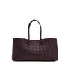 NOVA Fashi Bolsas de Couro Tecido de Couro Feminino Bolsa Casual de Compras Cesta Vintage Bolsa Tote Bolsa de Compras