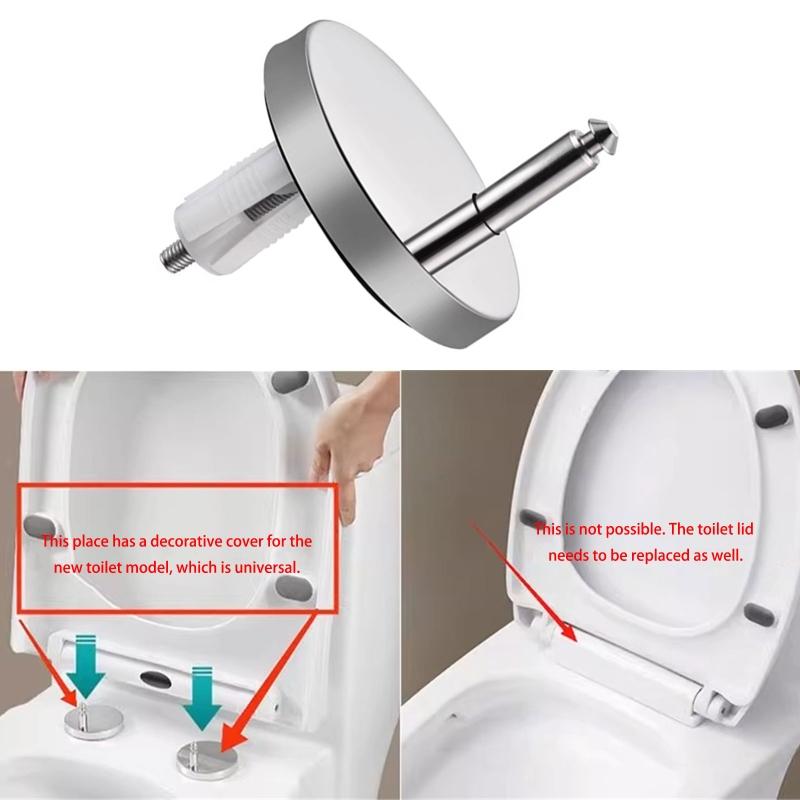 Toilet Seat Hinge Fixings Replacement Top Fix Nuts Screws Toilet Cover Seat Hinge Connector Fixing Bolts Enduring