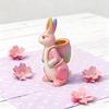 Basket Carrying Rabbit Easter Mold 3D Silicone Easter Bunny Candle Making Mould For Cement Plaster Party Planners Art Craft