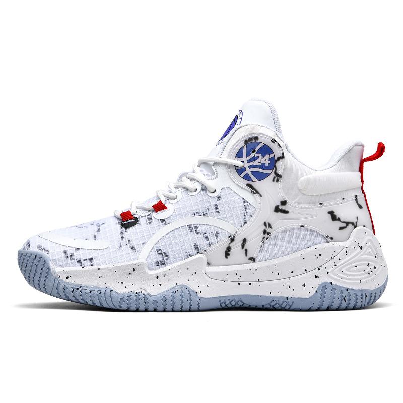 Модные высокие баскетбольные кроссовки, спортивная сетчатая дышащая резиновая подошва, износостойкие нескользящие молодежные баскетбольные кроссовки 35