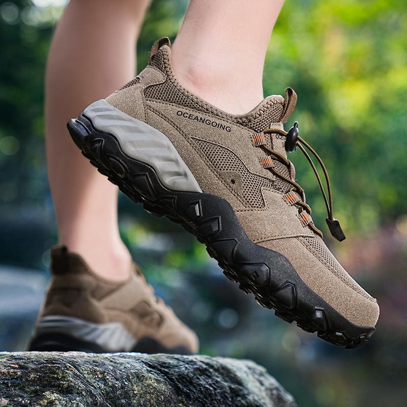 Herr Lätta Vandringsskor Utomhus Promenad Vandringsskor Camping Casual Sneakers Herr Andningsbara Mesh Plus Storlek Sneakers