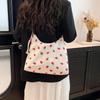 Female New Fashion Casual Nylon Fabric Printed Bow Bag Korean Version Shoulder Bag Beach Tote Bags Women New In Handbag CLE