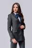 Check-lined Straight-cut Jacket