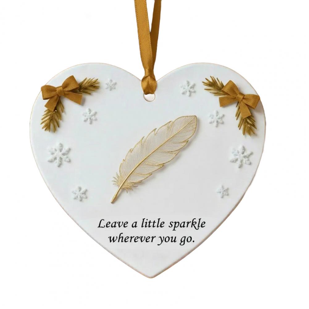 High-quality Acrylic Ornaments Acrylic Christmas Decor Inspirational Heart Shaped Christmas Ornament Set for Friends for Tree